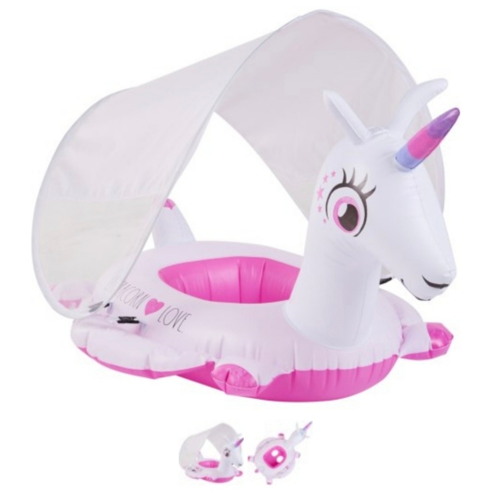 Brand New Rae Dunn Llamacorn Love Pool Float with Canopy - 21x25” (For T…